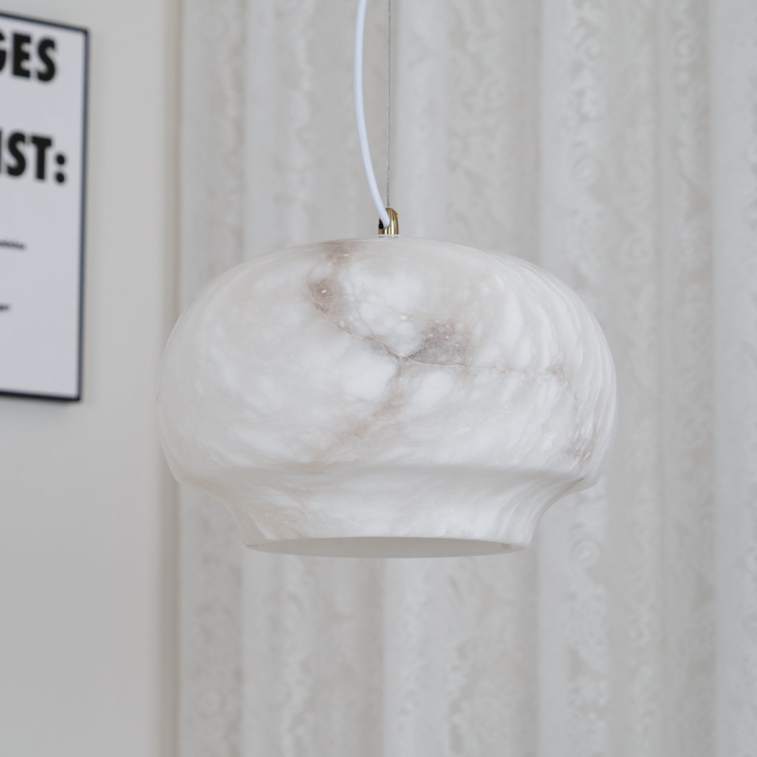 Thalia Minimalist Alabaster Pendant Light