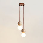 Luna  Travertine Pendant Light