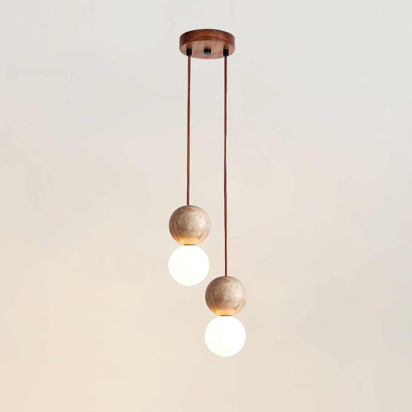 Luna  Travertine Pendant Light