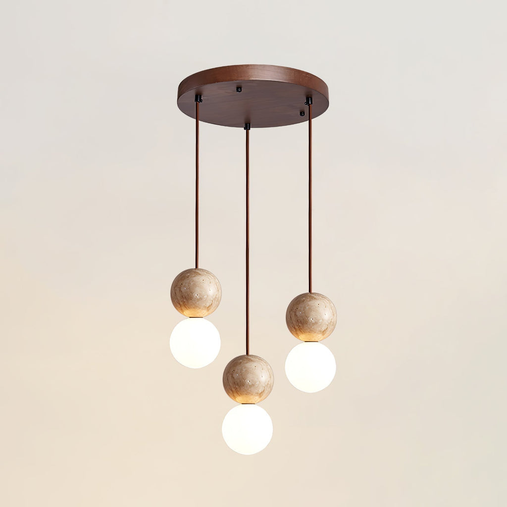 Luna  Travertine Pendant Light