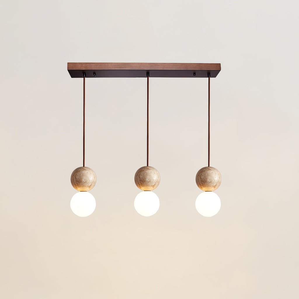 Luna  Travertine Pendant Light