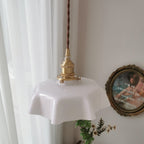 Civen Farmhouse Ruffled Pendant Light