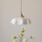 Civen Farmhouse Ruffled Pendant Light