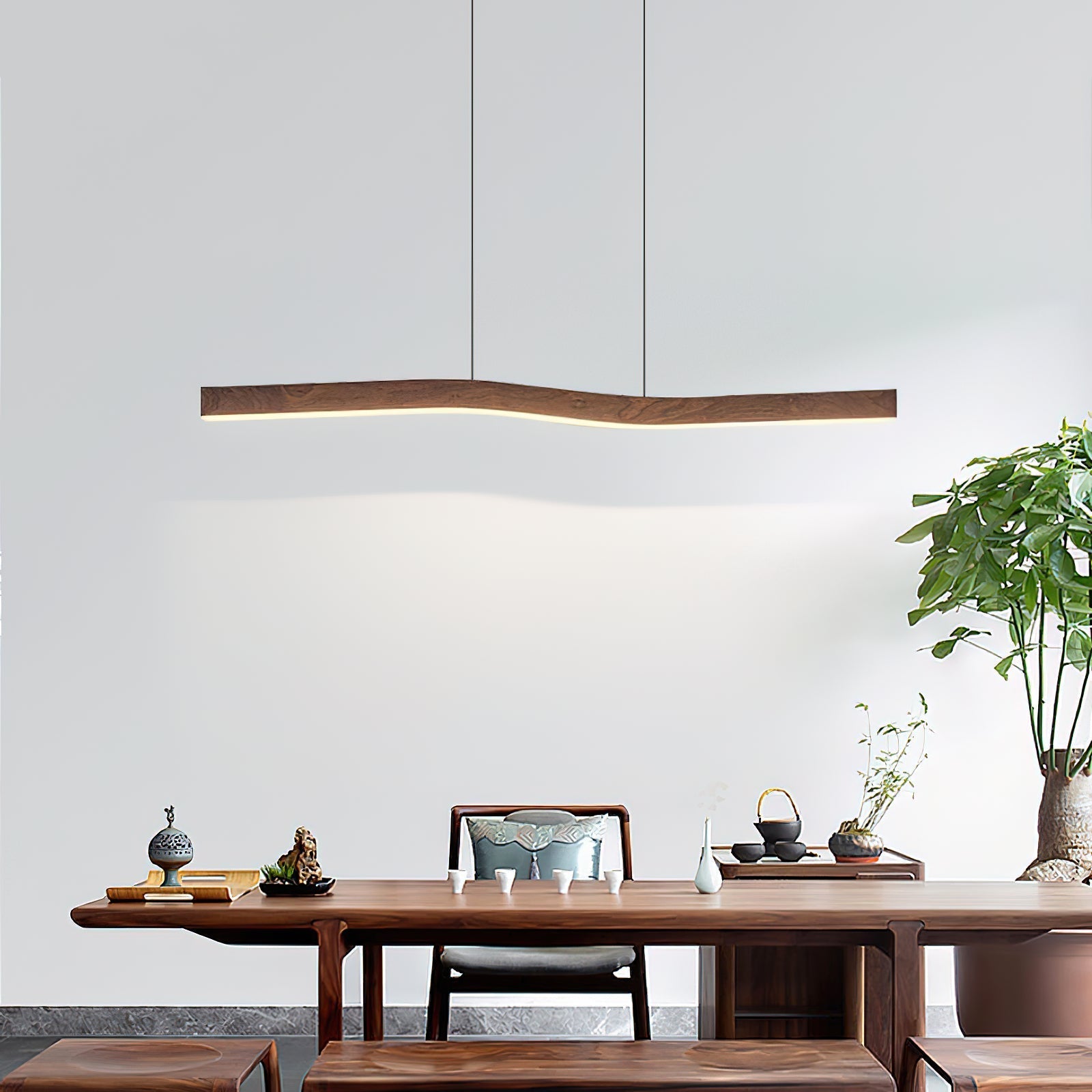 Ylen Nordic Pendant Light Walnut Colour Living Room/Bedroom/Dining Room
