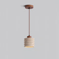 Ritta Pendant Light Travertine Ripple Shade  Wabi-Sabi