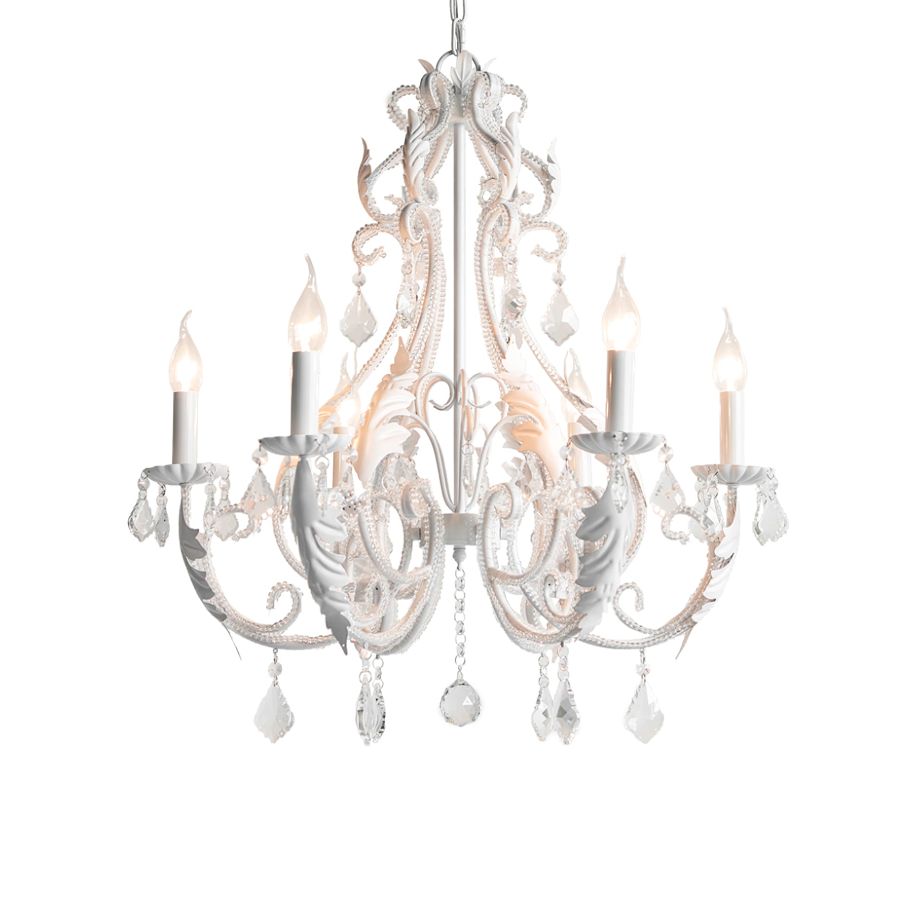 Lustra Pendant Lamp Candle Holder Crystal Beads