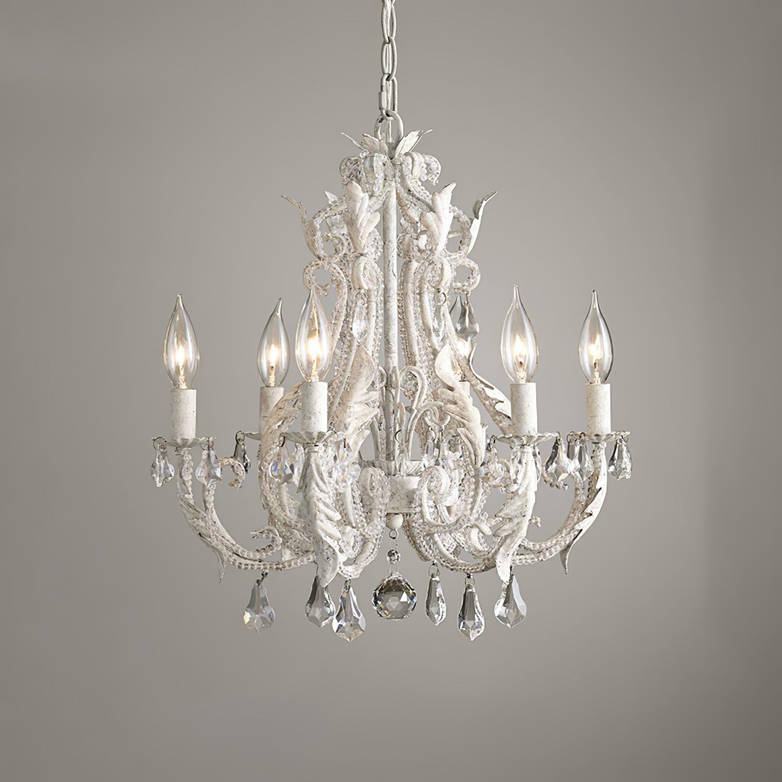 Lustra Pendant Lamp Candle Holder Crystal Beads