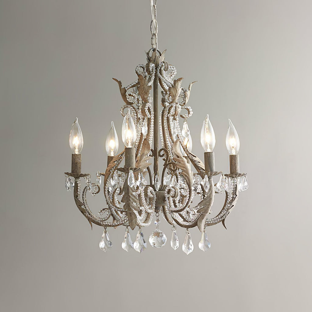 Lustra Pendant Lamp Candle Holder Crystal Beads