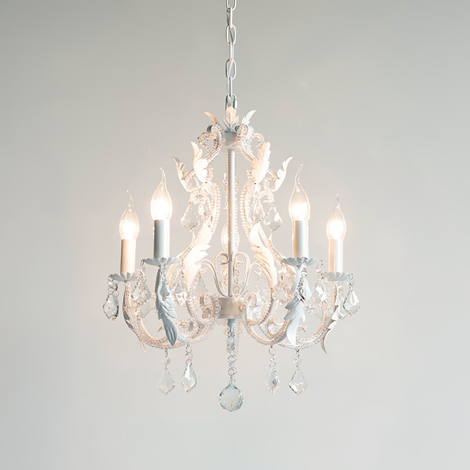 Lustra Pendant Lamp Candle Holder Crystal Beads