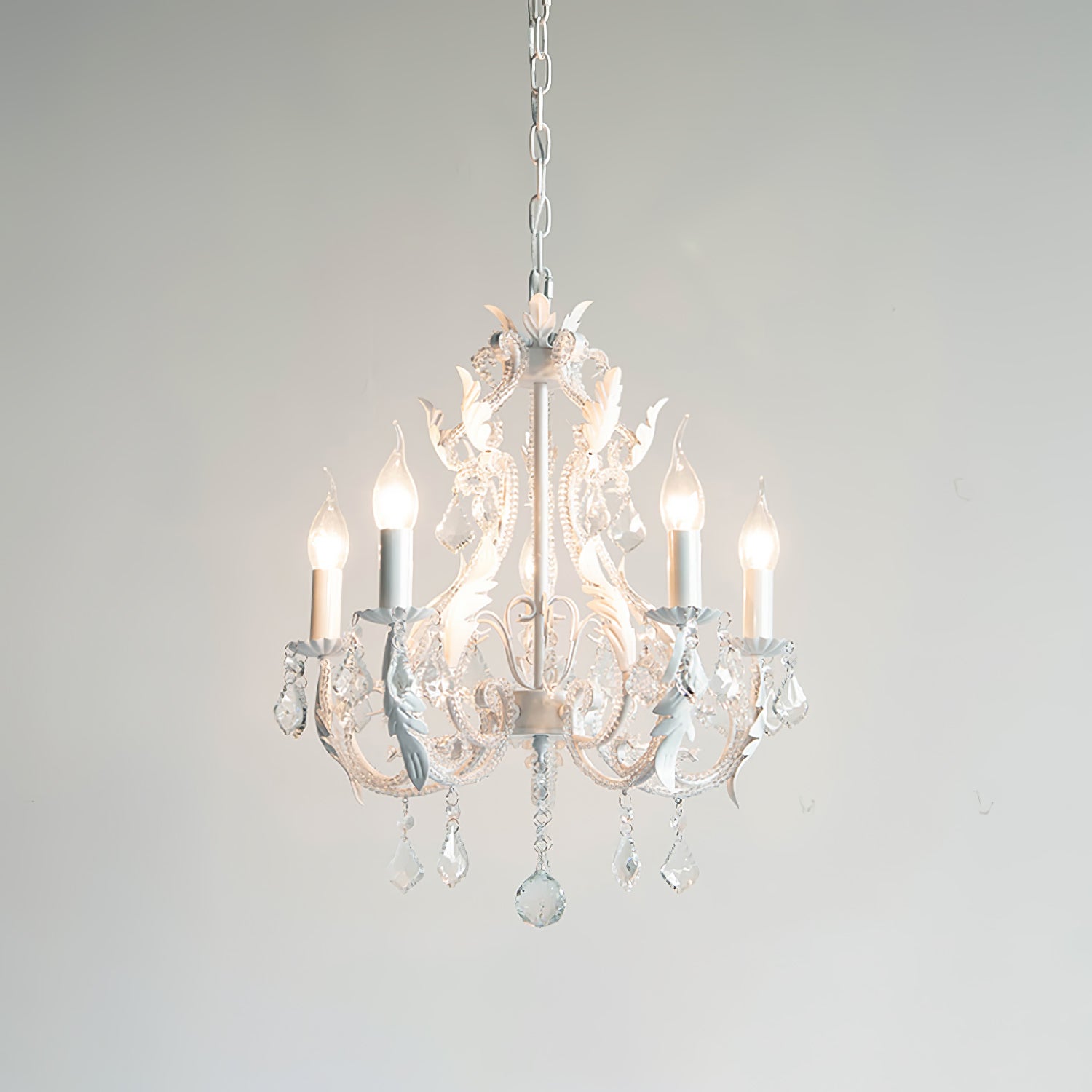Lustra Pendant Lamp Candle Holder Crystal Beads
