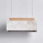 Ciraeila Rectangular Travertine Pendant Light