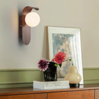 Exuro Indoor Wall Lamp Wood Color / Walnut Color