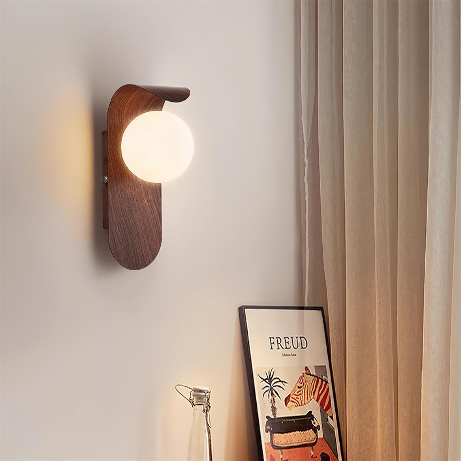 Exuro Indoor Wall Lamp Wood Color / Walnut Color