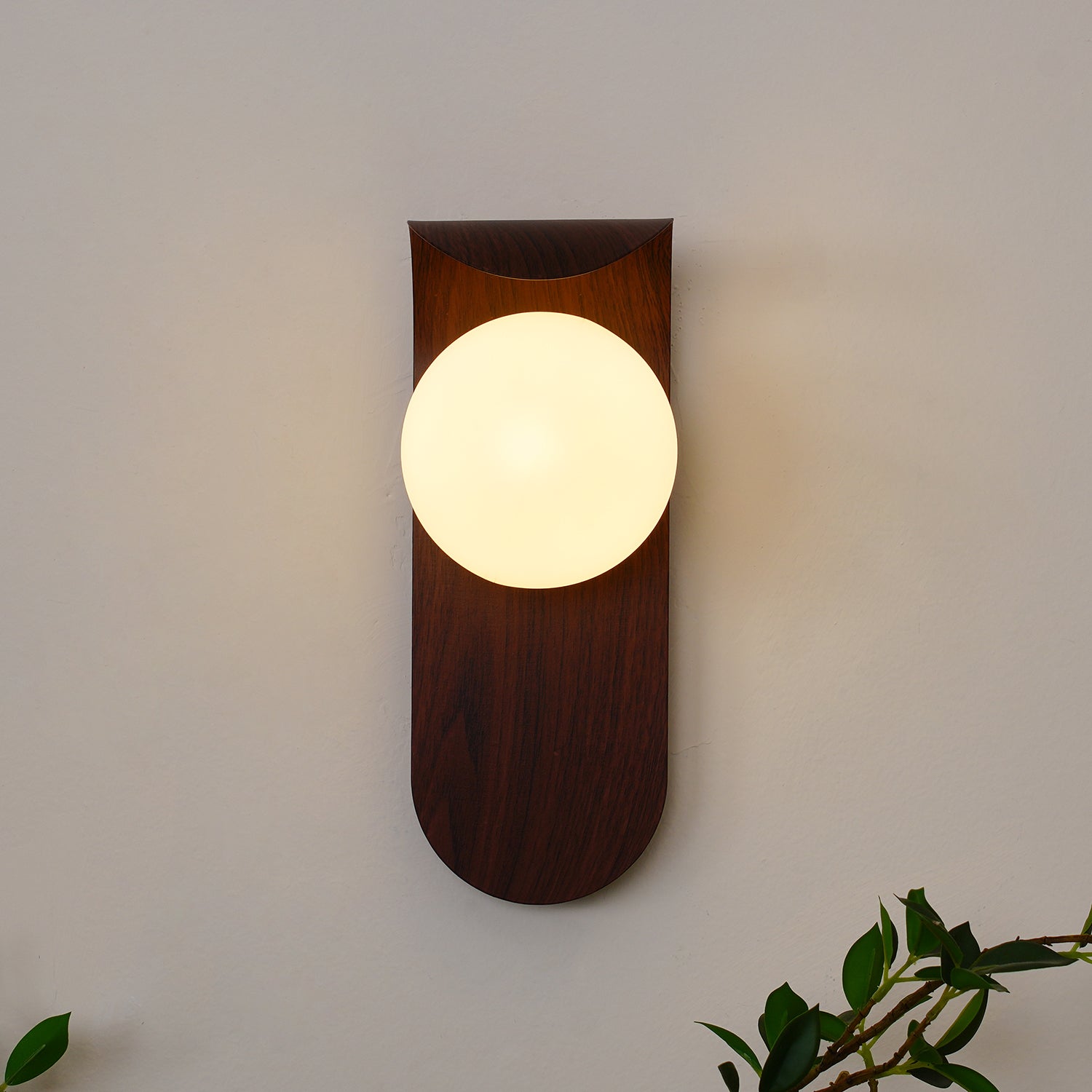 Exuro Indoor Wall Lamp Wood Color / Walnut Color