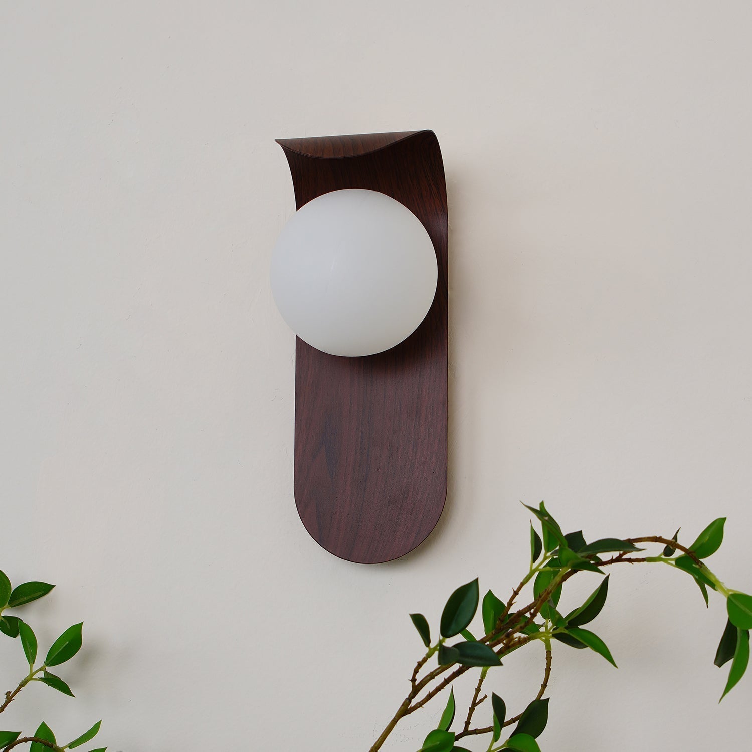 Exuro Indoor Wall Lamp Wood Color / Walnut Color
