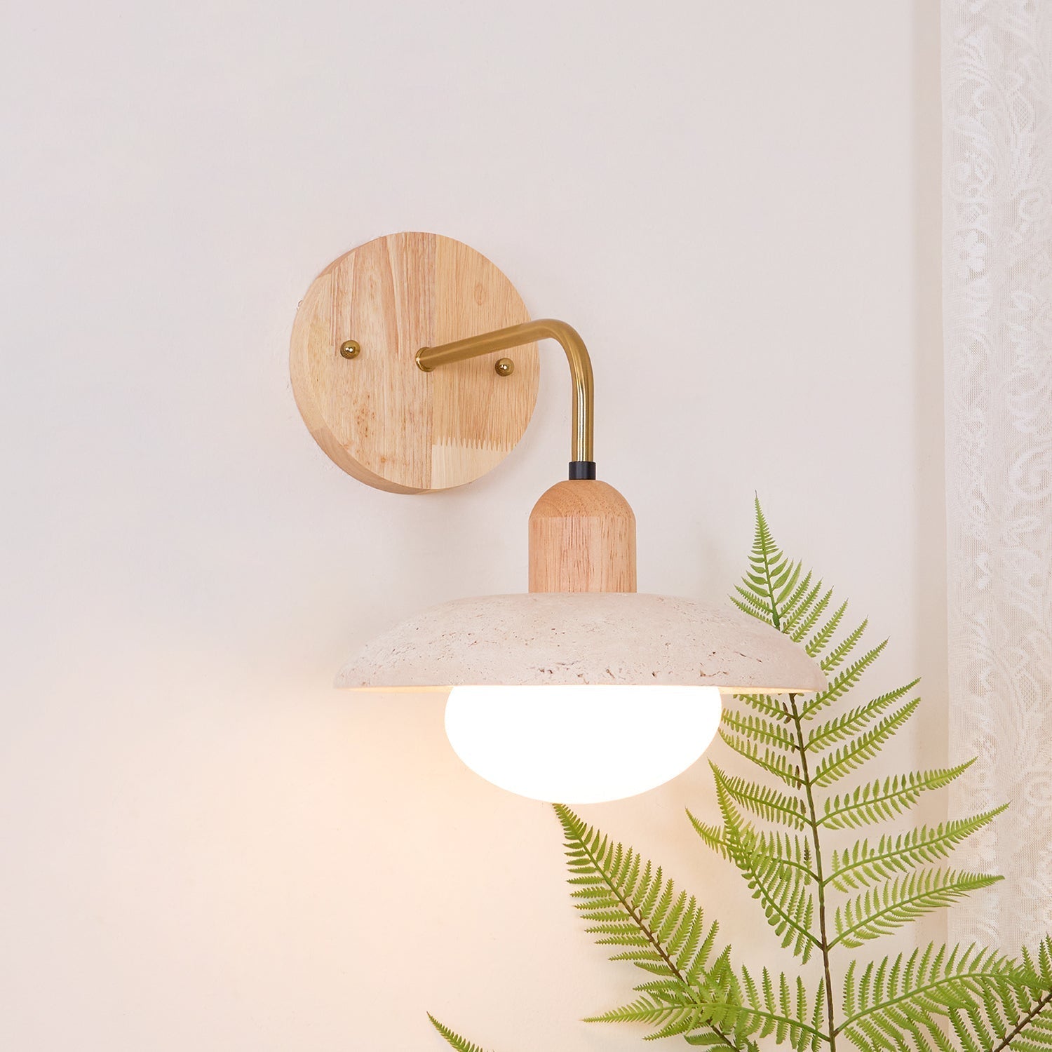 Aria Wall Lamp Vintage  Travertine
