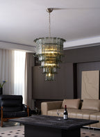 Aurora Chandelier Cascade Murano Glass Tiered Vintage