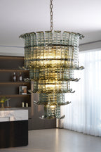 Aurora Chandelier Cascade Murano Glass Tiered Vintage