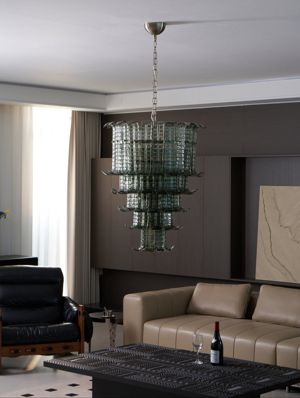 Aurora Chandelier Cascade Murano Glass Tiered Vintage