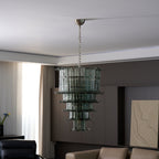Aurora Chandelier Cascade Murano Glass Tiered Vintage