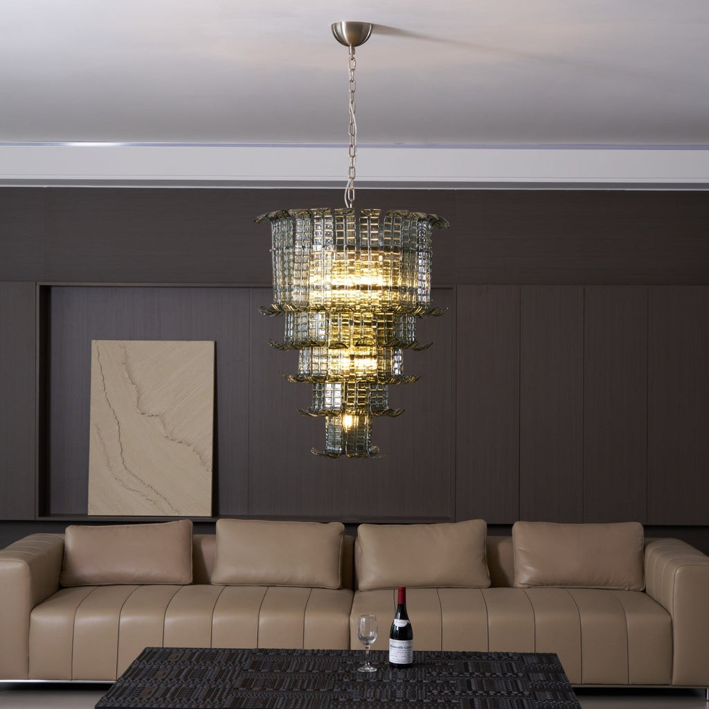 Aurora Chandelier Cascade Murano Glass Tiered Vintage