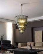 Aurora Chandelier Cascade Murano Glass Tiered Vintage