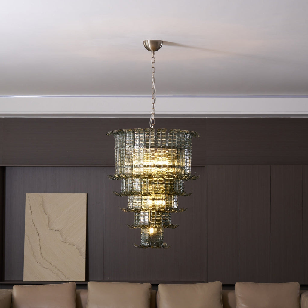 Aurora Chandelier Cascade Murano Glass Tiered Vintage