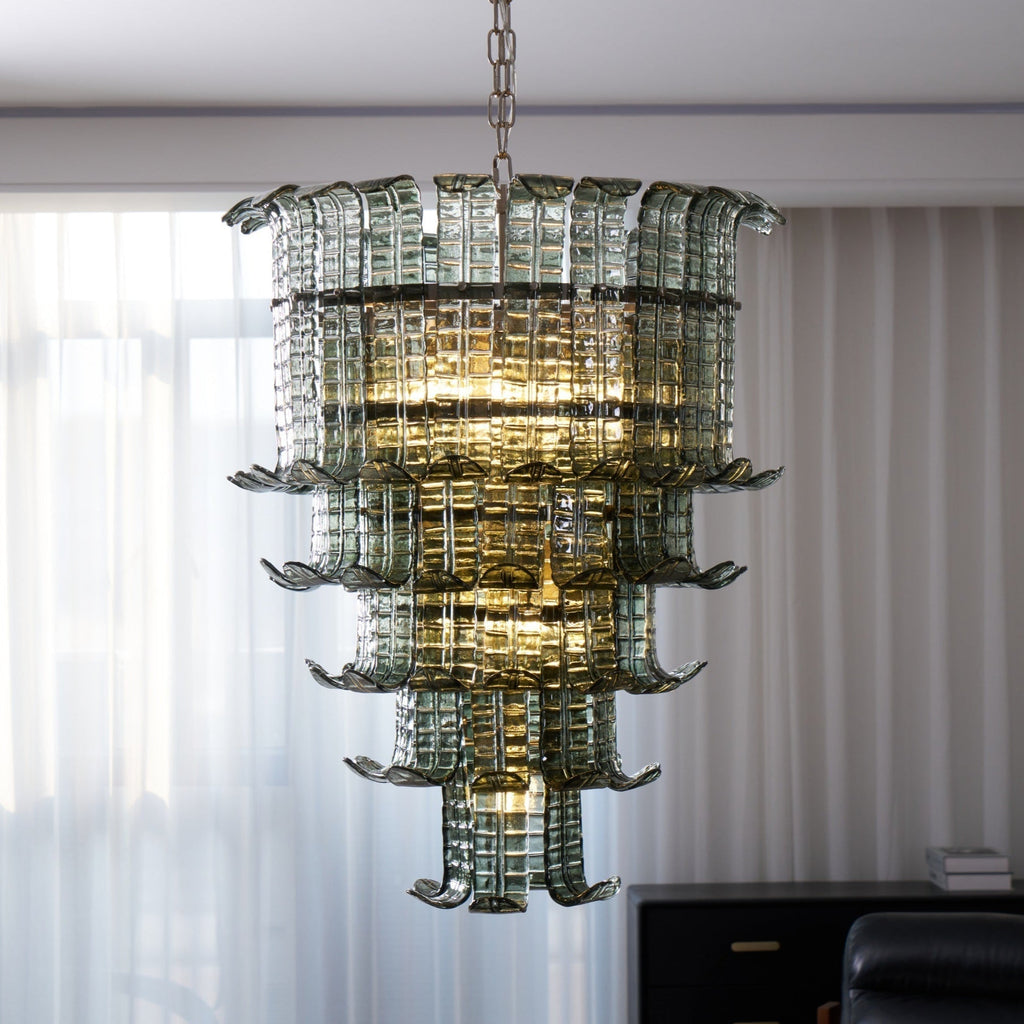 Aurora Chandelier Cascade Murano Glass Tiered Vintage
