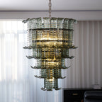 Aurora Chandelier Cascade Murano Glass Tiered Vintage
