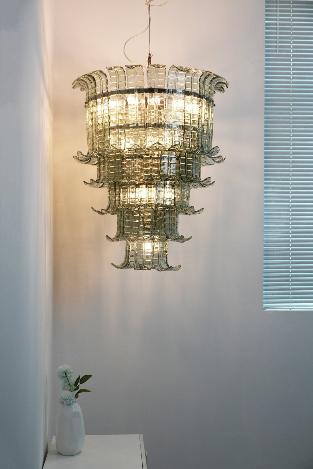Aurora Chandelier Cascade Murano Glass Tiered Vintage
