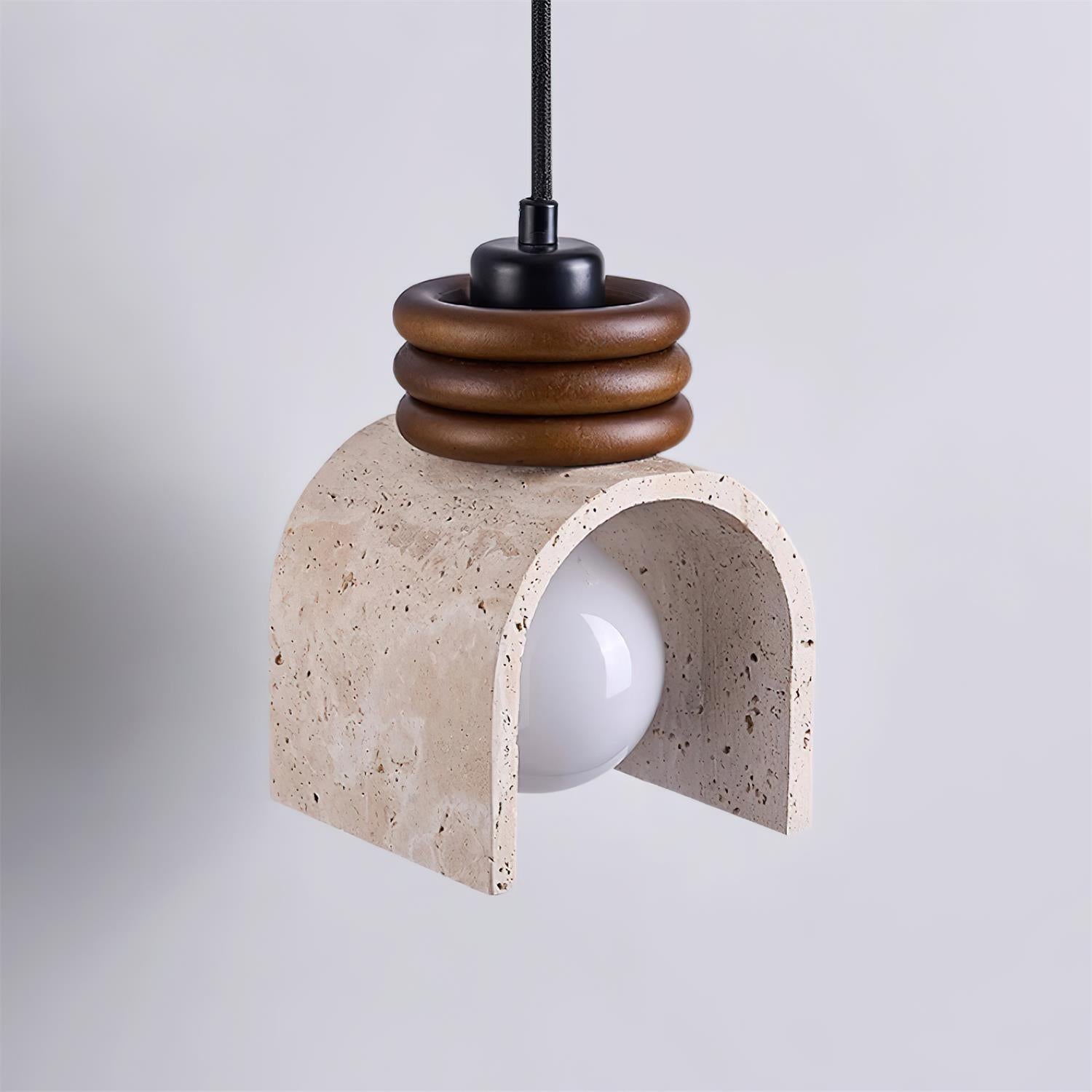 Ritta Pendant Light Travertine  Arched