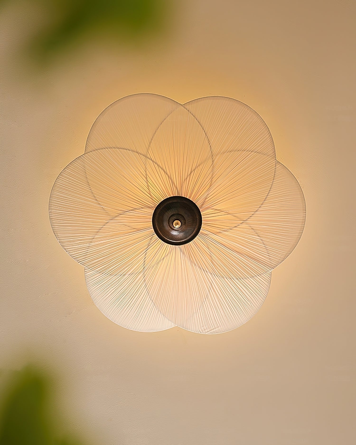 Evola Petal-Inspired Flush Mount Ceiling Light