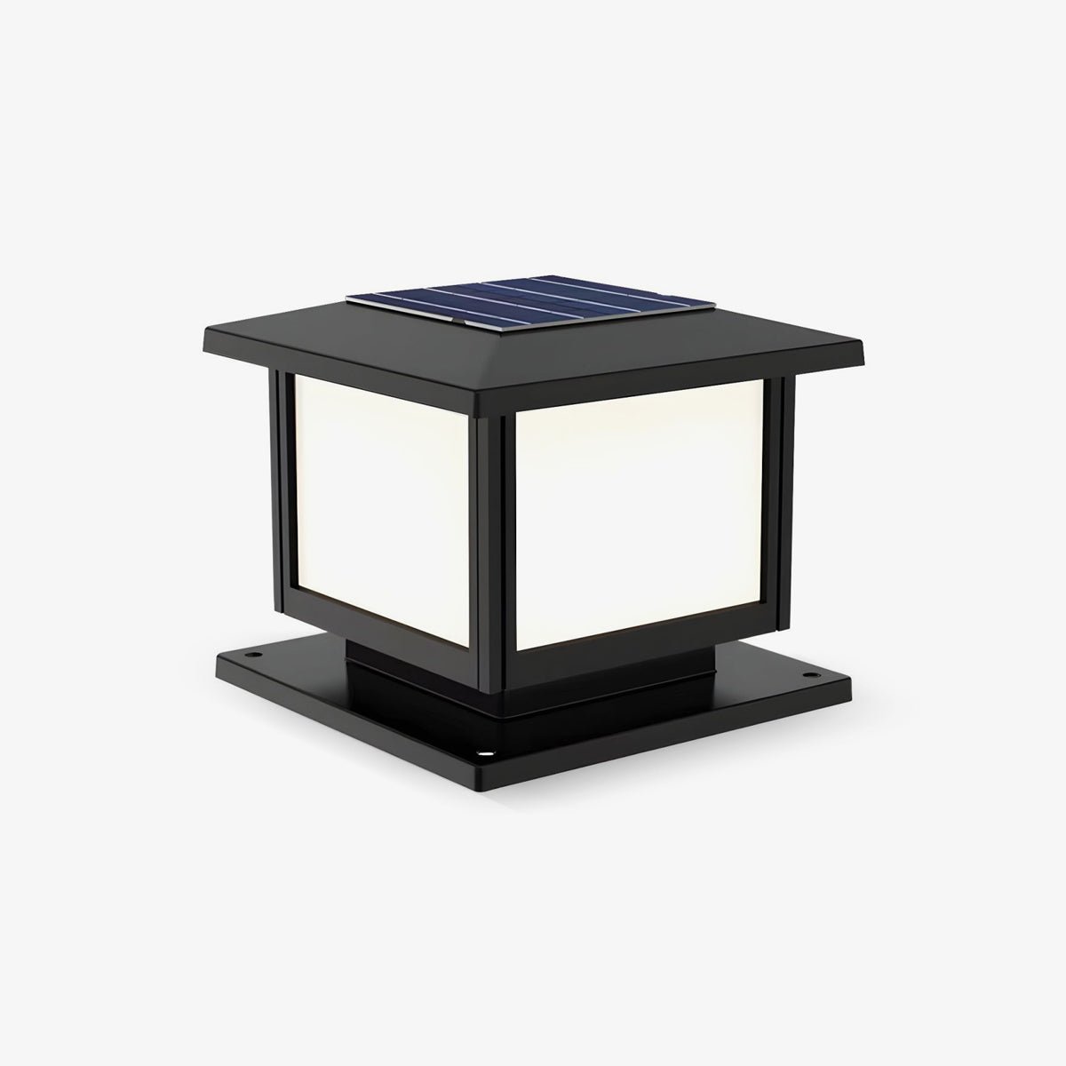 Ray Pavilion-style Square Solar Outdoor Post Light