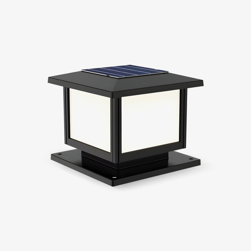 Ray Pavilion-style Square Solar Outdoor Post Light