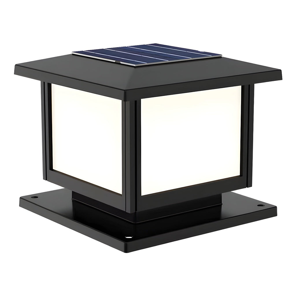 Ray Pavilion-style Square Solar Outdoor Post Light