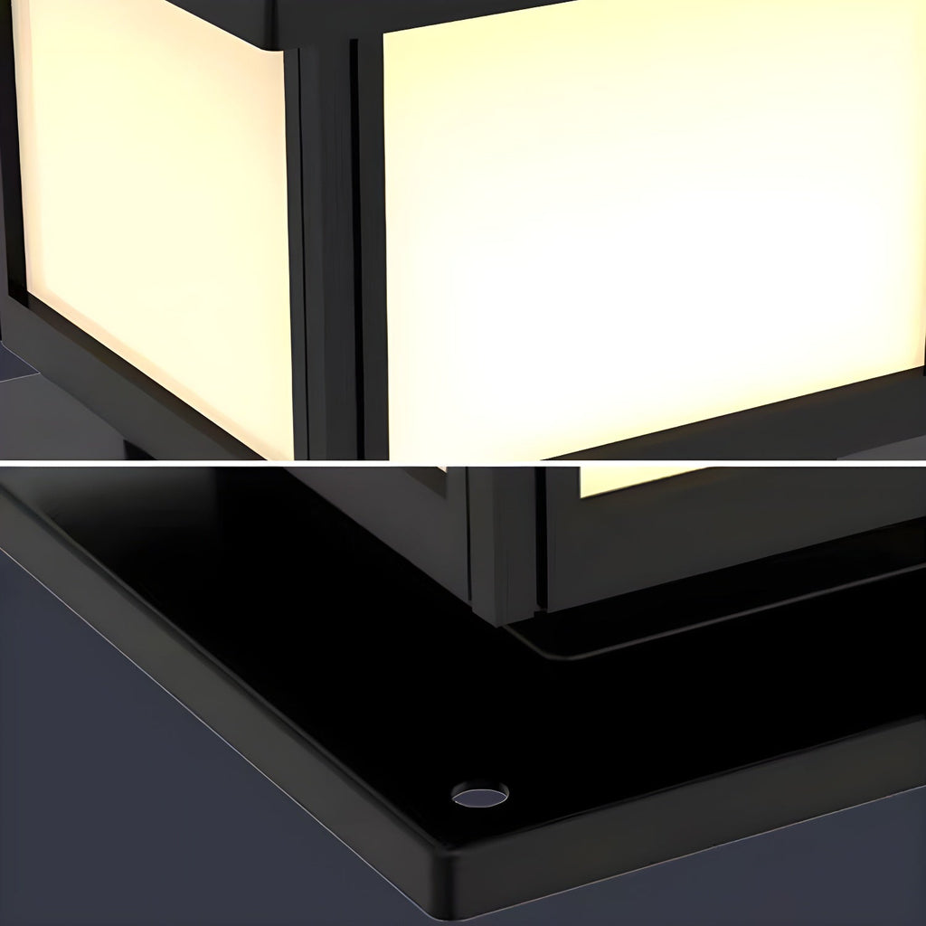 Ray Pavilion-style Square Solar Outdoor Post Light