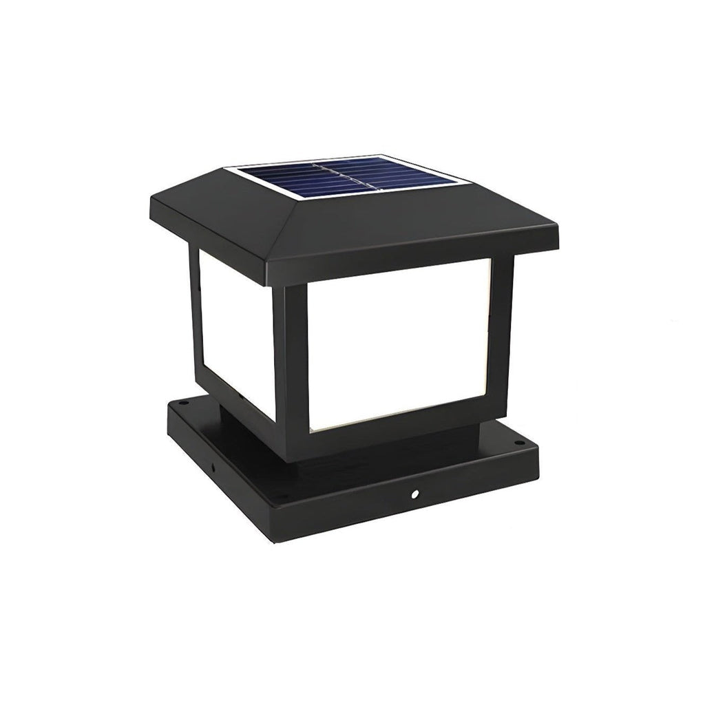 Ray Pavilion-style Square Solar Outdoor Post Light