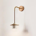 Ritta Wall Lamp Travertine Cylinder Walnut Wood