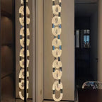 Pendant Light Chain Link Modern Stainless Steel Hanging Lamp