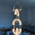 Pendant Light Chain Link Modern Stainless Steel Hanging Lamp