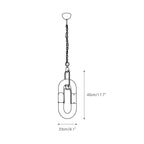 Pendant Light Chain Link Modern Stainless Steel Hanging Lamp