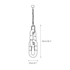 Pendant Light Chain Link Modern Stainless Steel Hanging Lamp
