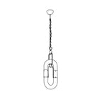 Pendant Light Chain Link Modern Stainless Steel Hanging Lamp