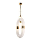 Pendant Light Chain Link Modern Stainless Steel Hanging Lamp