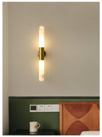 Evtalos Wall Light Cylindrical in Alabaster - Kingsley Beaumont