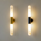 Evtalos Wall Light Cylindrical in Alabaster - Kingsley Beaumont