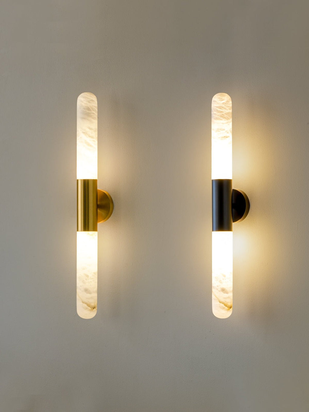 Evtalos Wall Light Cylindrical in Alabaster - Kingsley Beaumont