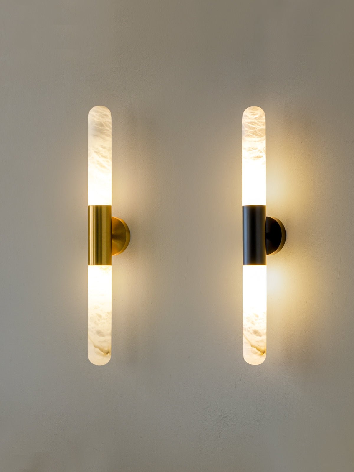 Evtalos Wall Light Cylindrical in Alabaster - Kingsley Beaumont