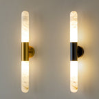Evtalos Wall Light Cylindrical in Alabaster - Kingsley Beaumont