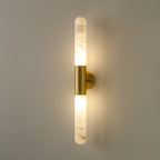 Evtalos Wall Light Cylindrical in Alabaster - Kingsley Beaumont